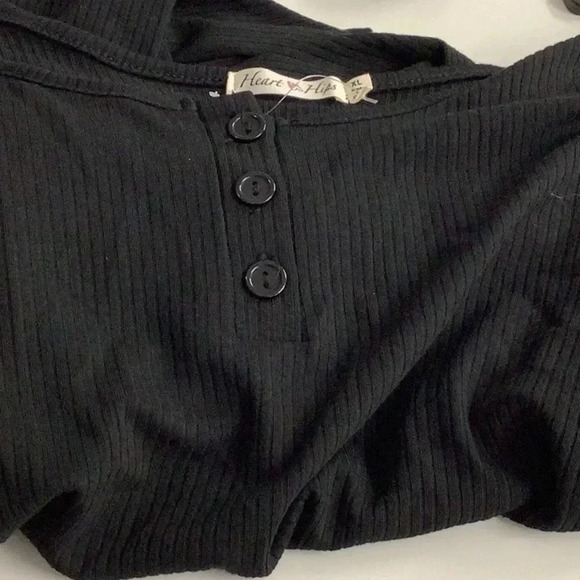 Derek Heart Ribbed Midi Maternity Black Dress Size Xtra Large New With Tags - Picture 5 of 6